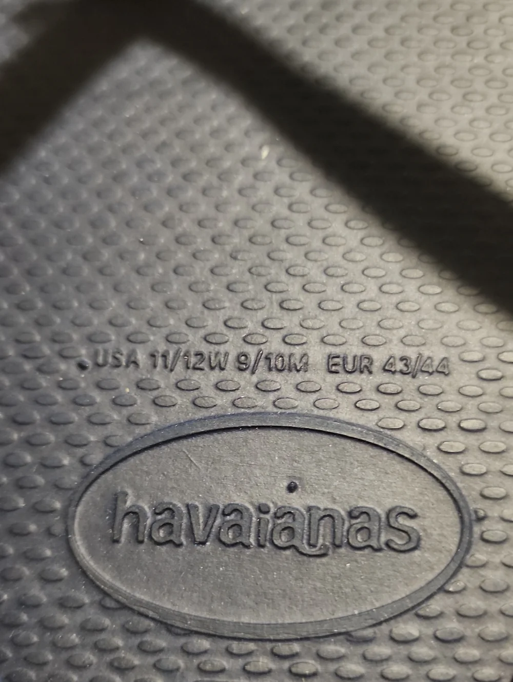 Havaianas Navy Flip Flops with Brazilian Flag Accent, 11/12W 9/10M